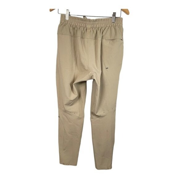 Lululemon Athletica Men Khaki Joggers Size Small Elastic Waist Snap Button Cuff - Picture 5 of 14